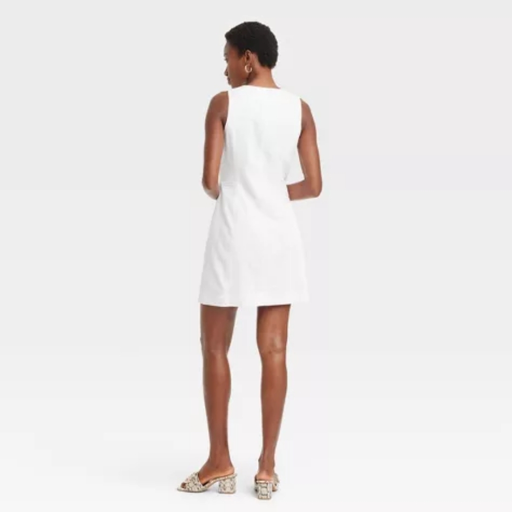 *NWT* A New Day White Mini Vest Dress Sz 1x - Picture 3 of 6